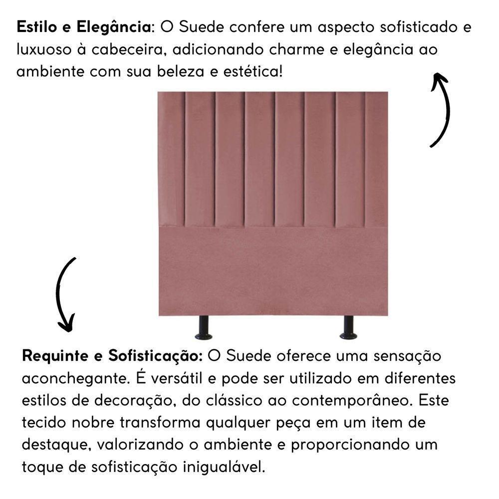 Cabeceira Estofada Cama King 195 Cm Carolina Suede E Frame Cor:rosé - 2
