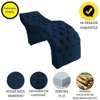 Maca Estofada Estética Cílios Salão Spa Suede Júlia Cor:azul Marinho - 2
