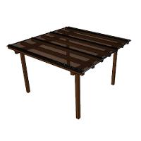 Kit Policarbonato Bronze 4mm 3,00m X 3,00m - Perfis Naturais - 1