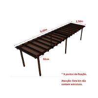 Kit Policarbonato Bronze 4mm 8,00m X 1,50m - Perfis Naturais - 5