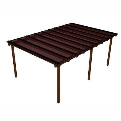Kit Policarbonato Bronze 6mm 6,00m X 4,00m - Perfis Naturais