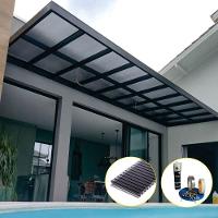 Kit Policarbonato Fume 6mm 2,00m X 3,00m - Perfis Naturais - 2