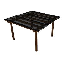 Kit Policarbonato Fume 4mm 3,00m X 3,00m - Perfis Naturais - 1