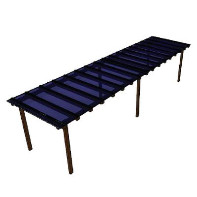 Kit Policarbonato Azul 4mm 8,00m X 3,00m - Perfis Naturais