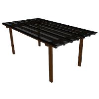 Kit Policarbonato Fume 4mm 3,00m X 6,00m - Perfis Naturais - 1