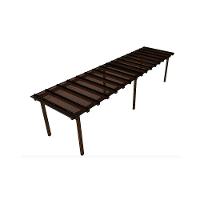 Kit Policarbonato Bronze 4mm 8,00m X 2,00m - Perfis Naturais - 1