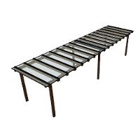 Kit Policarbonato Cristal 4mm 8,00m X 2,00m - Perfis Naturais - 1