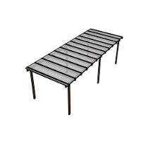 Kit Policarbonato Cristal 6mm 8,00m X 6,00m - Perfis Naturais - 1