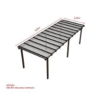 Kit Policarbonato Cristal 6mm 8,00m X 6,00m - Perfis Naturais - 5