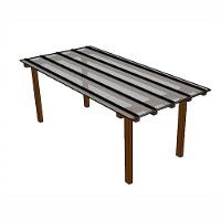 Kit Policarbonato Branco 4mm 2,00m X 6,00m - Perfis Naturais - 1