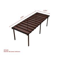 Kit Policarbonato Bronze 6mm 8,00m X 6,00m - Perfis Naturais - 5