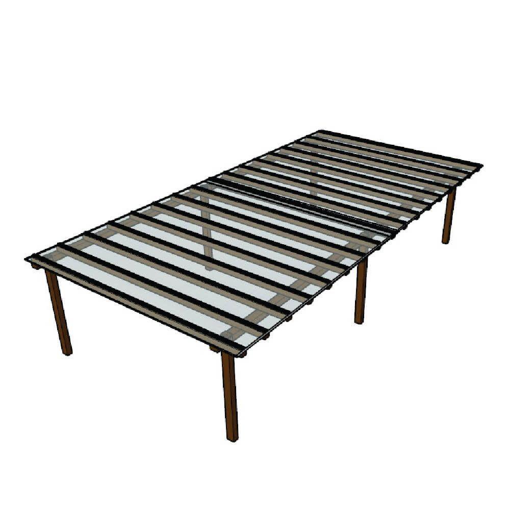 Kit Policarbonato Cristal 4mm 12,00m X 6,00m - Perfis Naturais - 1