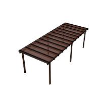 Kit Policarbonato Bronze 6mm 8,00m X 3,00m - Perfis Naturais - 1