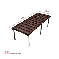 Kit Policarbonato Bronze 6mm 8,00m X 3,00m - Perfis Naturais - 5