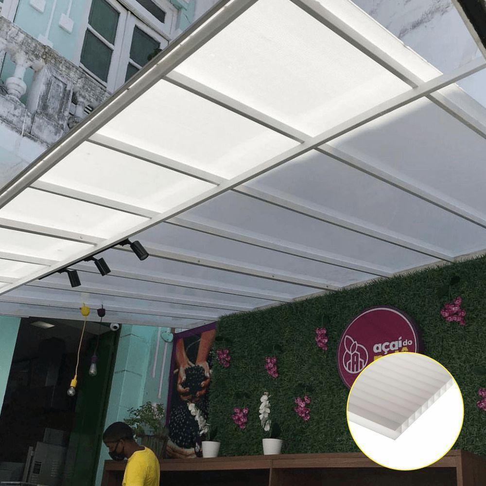 Kit Policarbonato Branco 4mm 8,00m X 1,50m - Perfis Naturais - 3