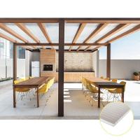 Kit Policarbonato Branco 4mm 8,00m X 1,50m - Perfis Naturais