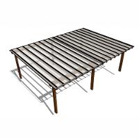 Kit Policarbonato Branco 4mm 8,00m X 6,00m - Perfis Naturais - 1