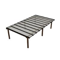 Kit Policarbonato Cristal 6mm 10,00m X 2,00m - Perfis Naturais - 1