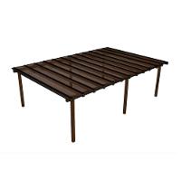 Kit Policarbonato Bronze 6mm 8,00m X 2,00m - Perfis Naturais - 1