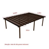 Kit Policarbonato Bronze 6mm 8,00m X 2,00m - Perfis Naturais - 5