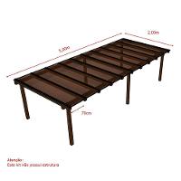 Kit Policarbonato Bronze 6mm 5,00m X 2,00m - Perfis Naturais - 5