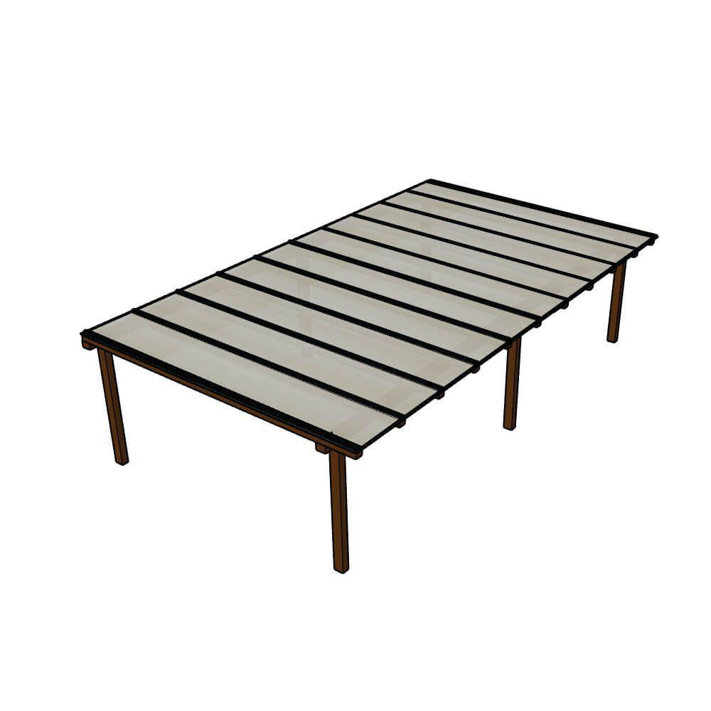 Kit Policarbonato Branco Refletivo 6mm 7,00m X 6,00m - Perfis Naturais - 1