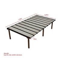 Kit Policarbonato Branco Refletivo 6mm 7,00m X 6,00m - Perfis Naturais - 5