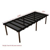 Kit Policarbonato Fume 6mm 10,00m X 2,00m - Perfis Naturais - 5