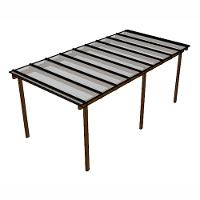 Kit Policarbonato Cristal 6mm 6,00m X 1,00m - Perfis Naturais - 1