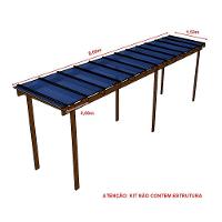Kit Policarbonato Azul 6mm 8,00m X 1,50m - Perfis Naturais - 5