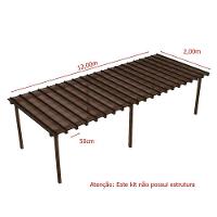 Kit Policarbonato Bronze 4mm 12,00m X 2,00m - Perfis Naturais - 5