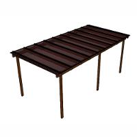 Kit Policarbonato Bronze 6mm 6,00m X 1,00m - Perfis Naturais - 1