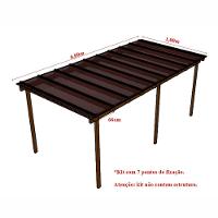 Kit Policarbonato Bronze 6mm 6,00m X 1,00m - Perfis Naturais - 5