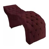 Maca Estofada Estética Cílios Salão Spa Suede Vivian Cor:bordô - 1