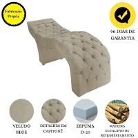 Maca Estofada Estética Cílios Salão Spa Veludo Rebeca Cor:bege - 2