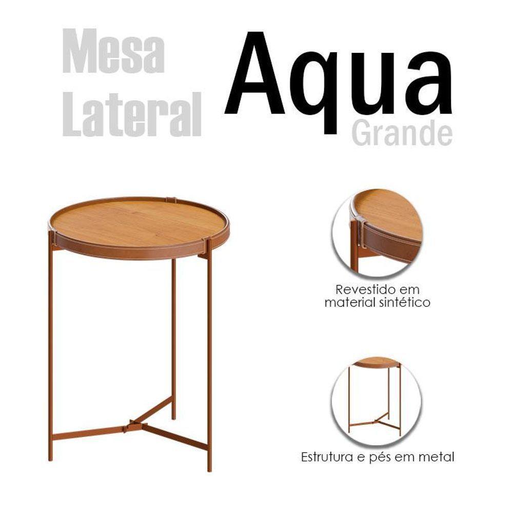 Mesa Lateral Aqua Grande Nature Cobre - Imcal - 3