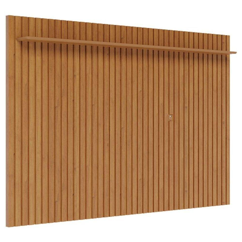 Rack Bancada Classic 3 Gavetas Com Painel Para Tv Suspenso Ripado Loft 2.2 Off White Nature - Imcal - 3