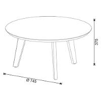 Painel Suspenso Decore 1.8 Com Mesa De Centro Classic Redonda Nature Off White - Imcal - 5