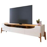Rack Bancada Ambiene Studio Com Painel Para Tv Loft 1.8 Off White Nature - Imcal - 7