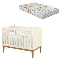 Berço Americano Unique Off White Eco Wood Com Colchão Gazin - Matic - 1