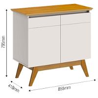 Aparador Buffet Ambiente Classic 2 Portas Off White Nature - Imcal - 2