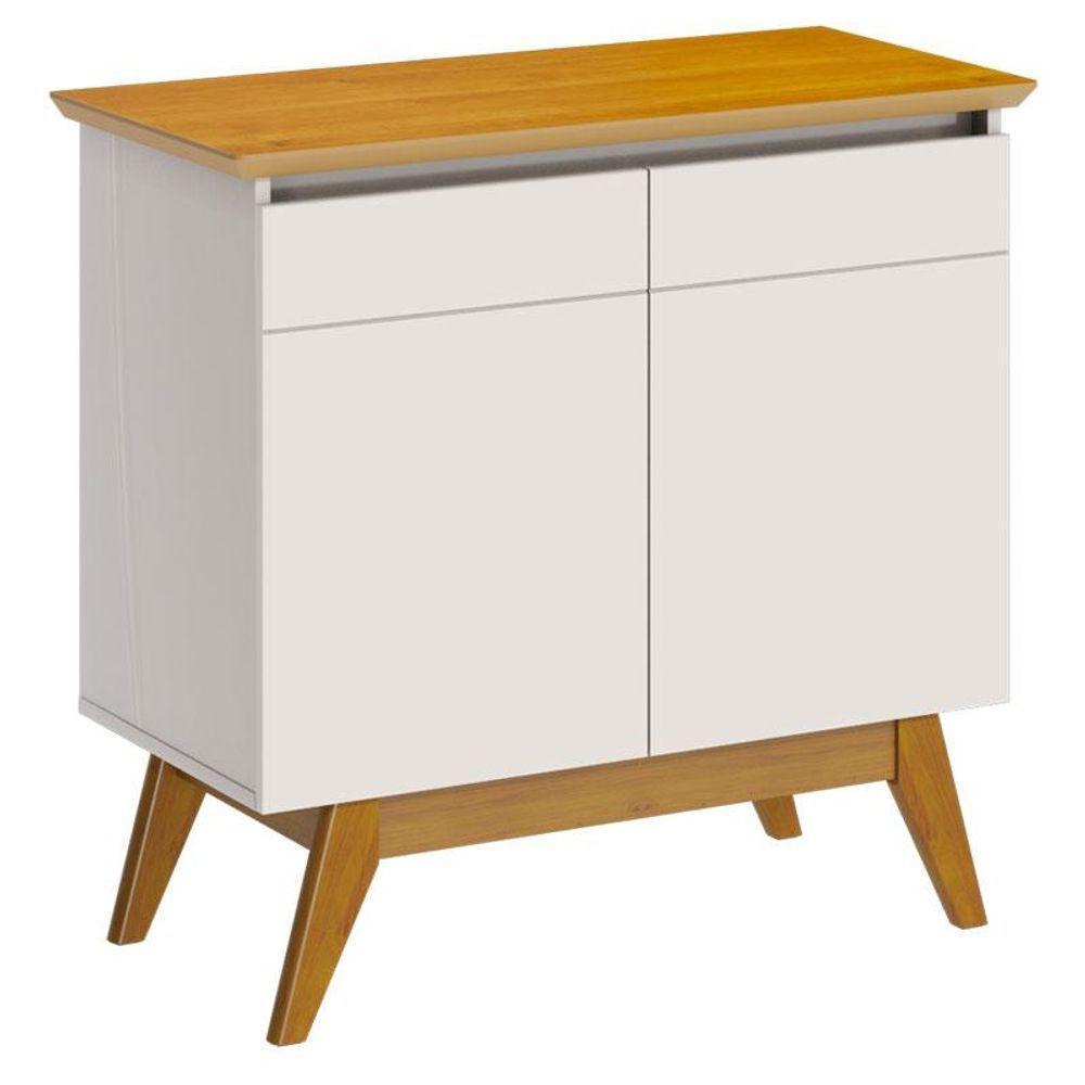 Aparador Para Sala Buffet Classic 2 Portas Off White Nature - Imcal - 1