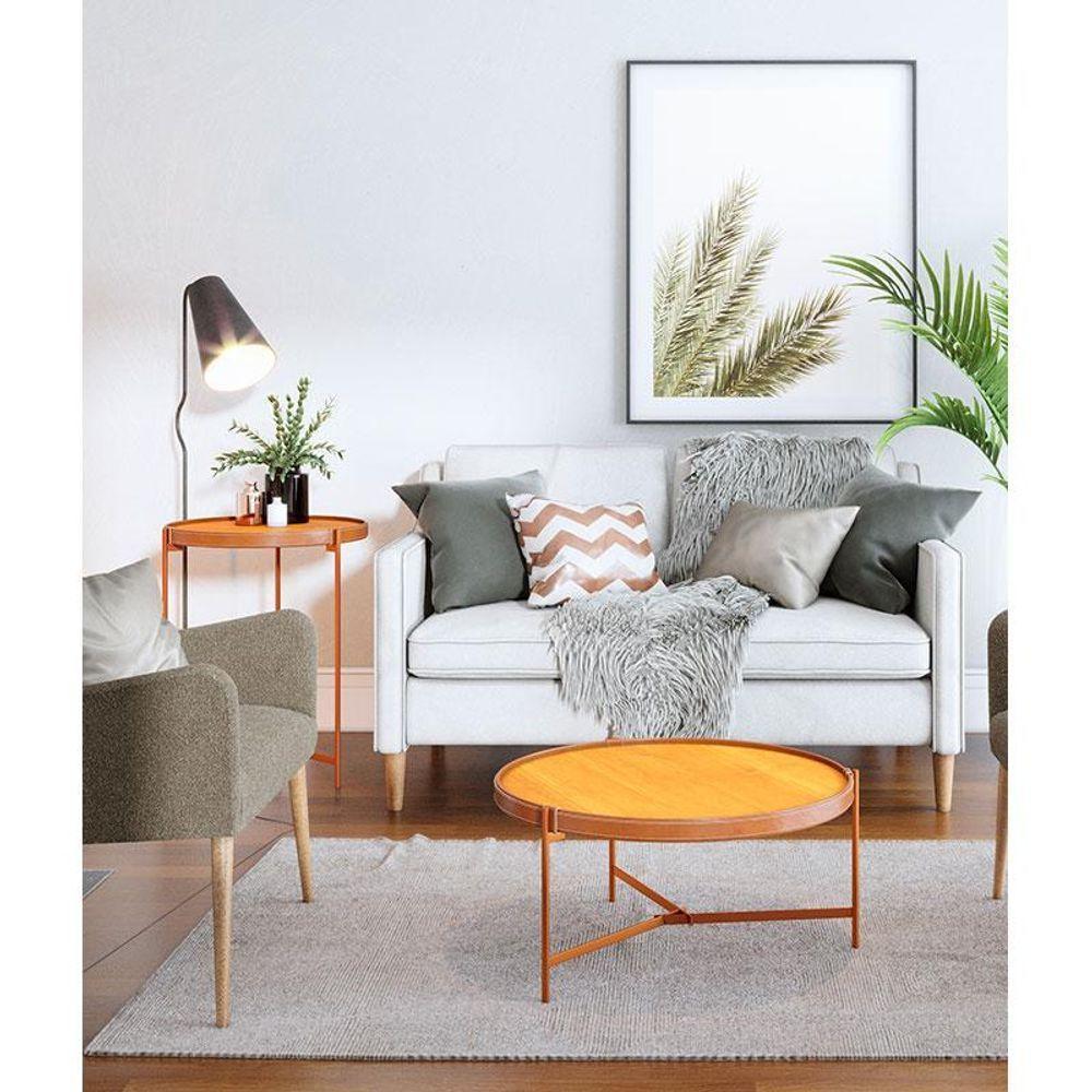 Mesa De Centro Aqua Pequena Nature Cobre - Imcal - 2