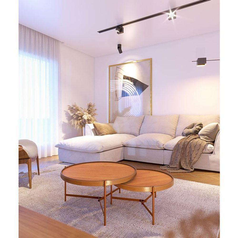 Kit Mesa De Centro Ambiente Aqua Nature Cobre - Imcal - 4