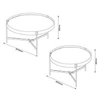 Kit Mesa De Centro Ambiente Aqua Nature Cobre - Imcal - 8