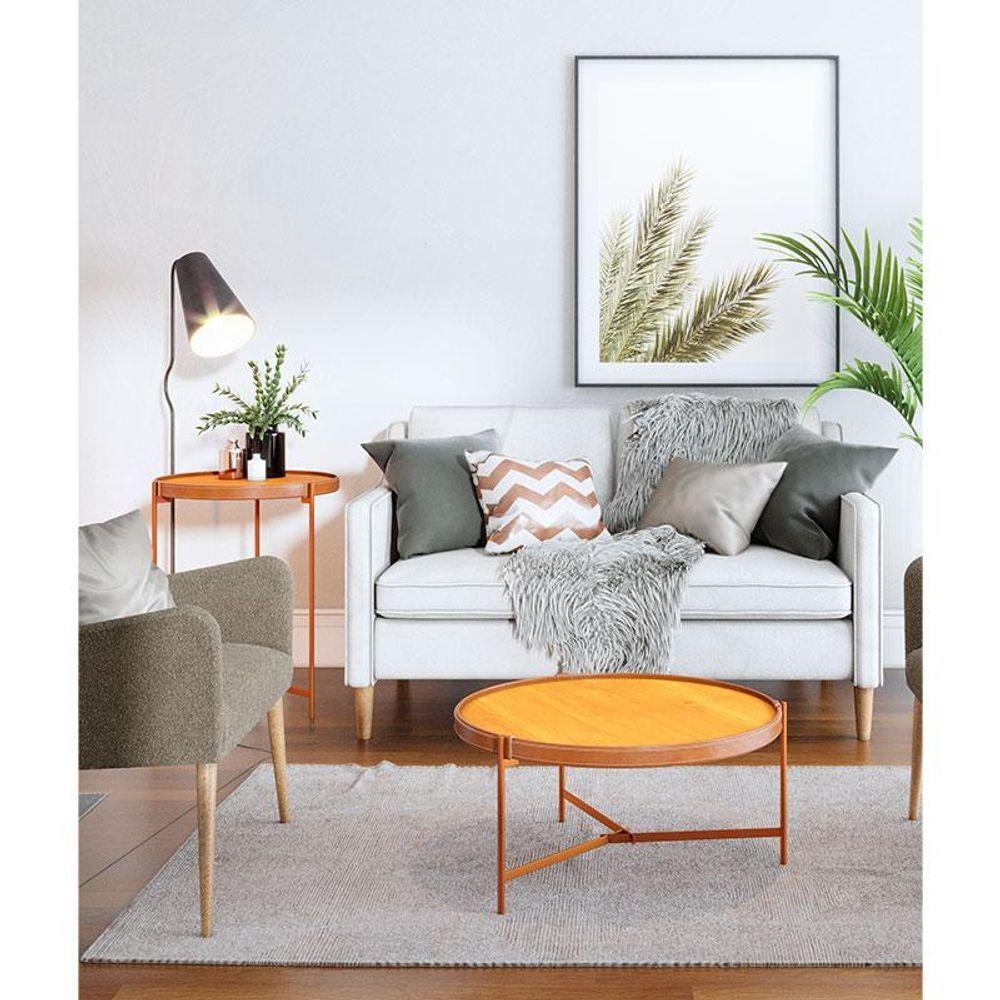 Mesa De Centro Aqua Grande Nature Cobre - Imcal - 2