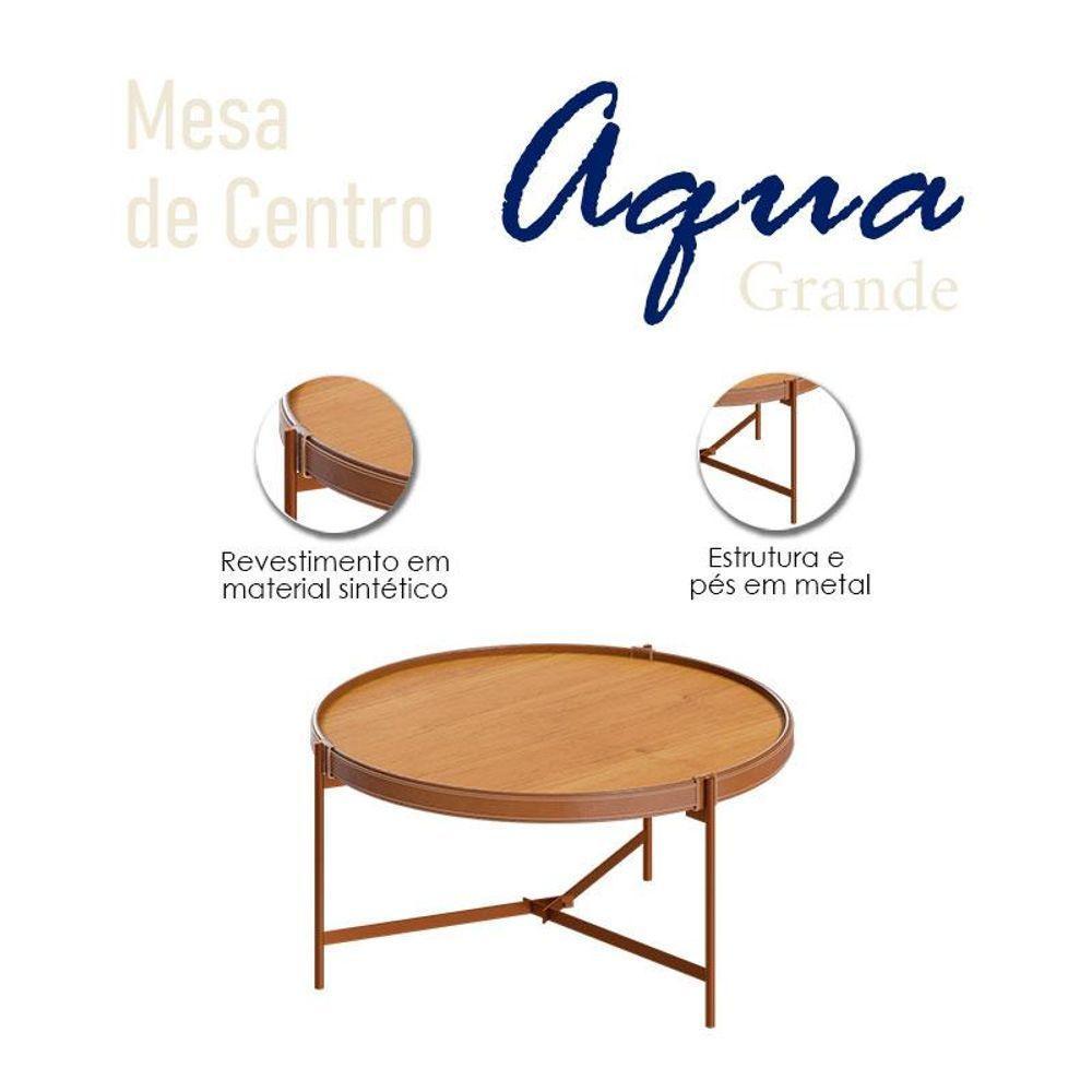 Mesa De Centro Ambiente Aqua Grande Nature Cobre - Imcal - 2