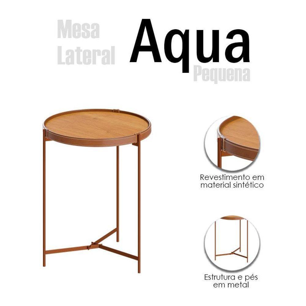 Mesa Lateral Aqua Pequena Nature Cobre - Imcal - 3