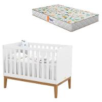 Berço Americano Unique Branco Soft Eco Wood Com Colchão Gazin - Matic - 1