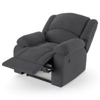 Poltrona Do Papai Reclinável Melim Controle Power Elétrico Usb Veludo Cinza Fh1 - D'rossi - 3